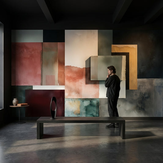 Geometric Wallpaper Abstract Minimalist Removable Wall Decor