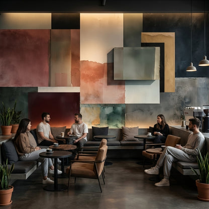 Geometric Wallpaper Abstract Minimalist Removable Wall Decor