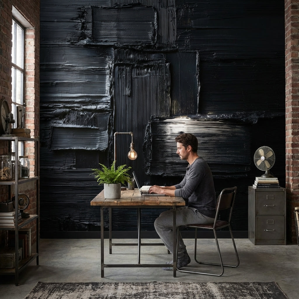 Abstract Wallpaper Black Modern Removable Wall Decor