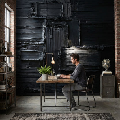 Abstract Wallpaper Black Modern Removable Wall Decor