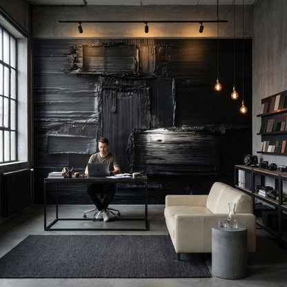 Abstract Wallpaper Black Modern Removable Wall Decor