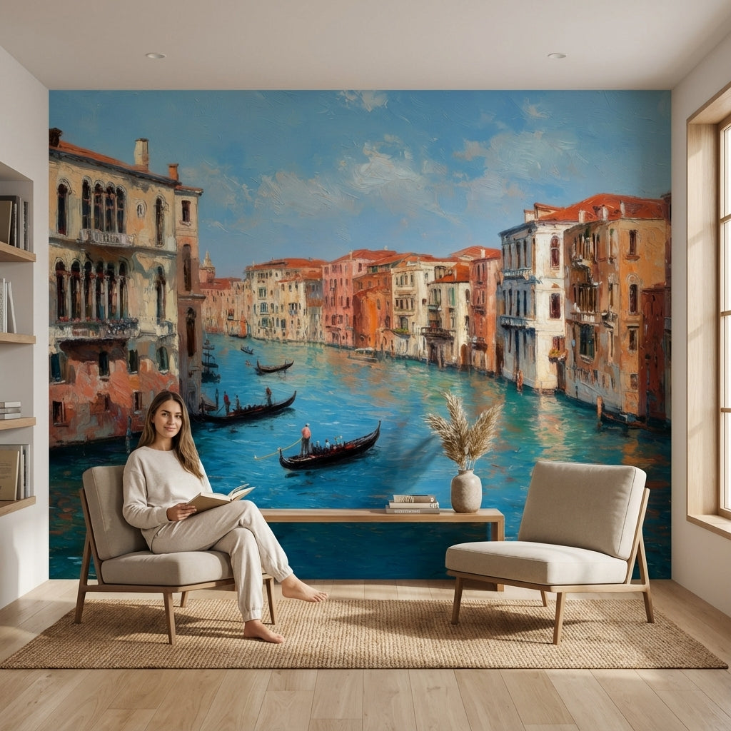 Venice Wallpaper Canal Gondolas Wall Mural