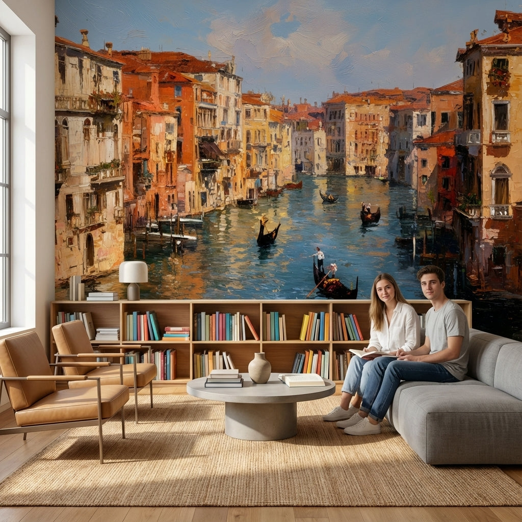 Venice Wallpaper Canal Removable Gondolas Wall Mural