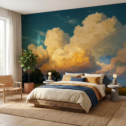 Landscape Wallpaper Clouds Sky Removable Wall Decor
