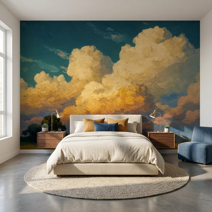 Landscape Wallpaper Clouds Sky Removable Wall Decor