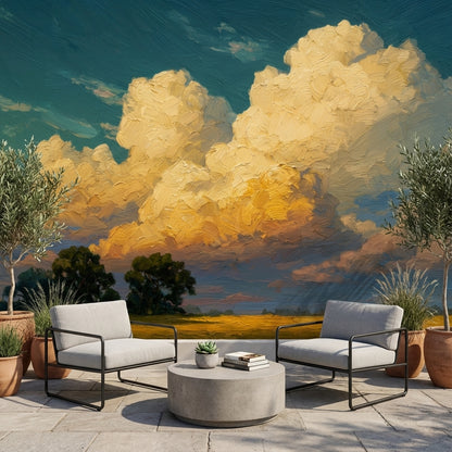 Landscape Wallpaper Clouds Sky Removable Wall Decor