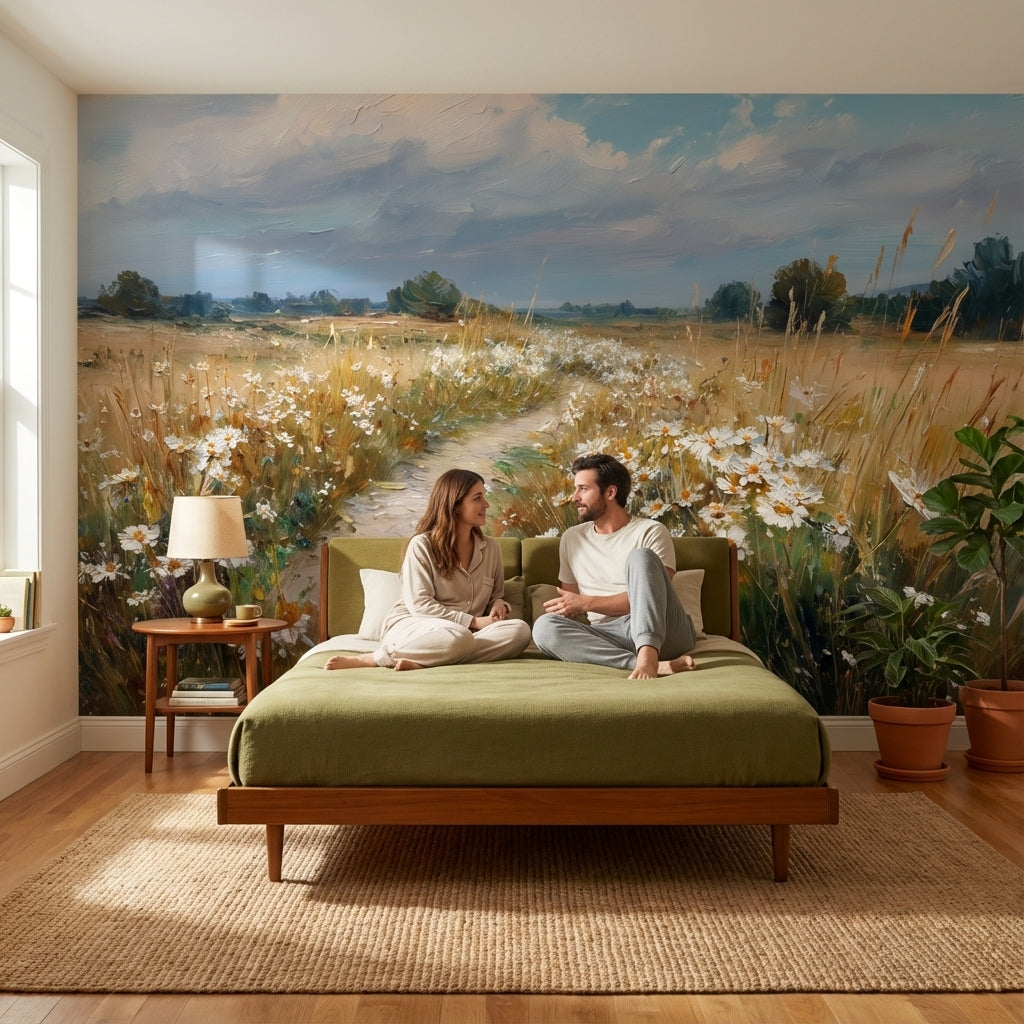 Wildflowers Wallpaper Path Removable Landscape Wall Mural