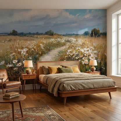 Wildflowers Wallpaper Path Removable Landscape Wall Mural