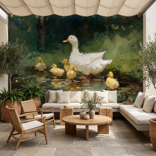 Duck Wallpaper Pond Nature Removable Wall Decor