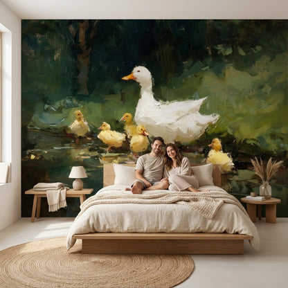 Duck Wallpaper Pond Nature Removable Wall Decor