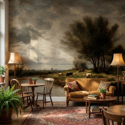 Pastoral Wallpaper Trees Vintage Removable Wall Decor