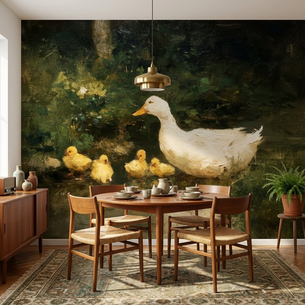 Duck Wallpaper Ducklings Removable Nature Wall Mural
