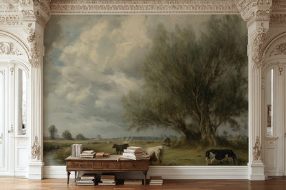 Shades Of Green Wallpaper Classic River Wall Mural