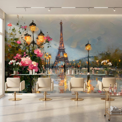 Paris Wallpaper Impressionism Romantic Wall Decor