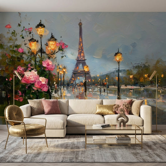 Paris Wallpaper Impressionism Romantic Wall Decor