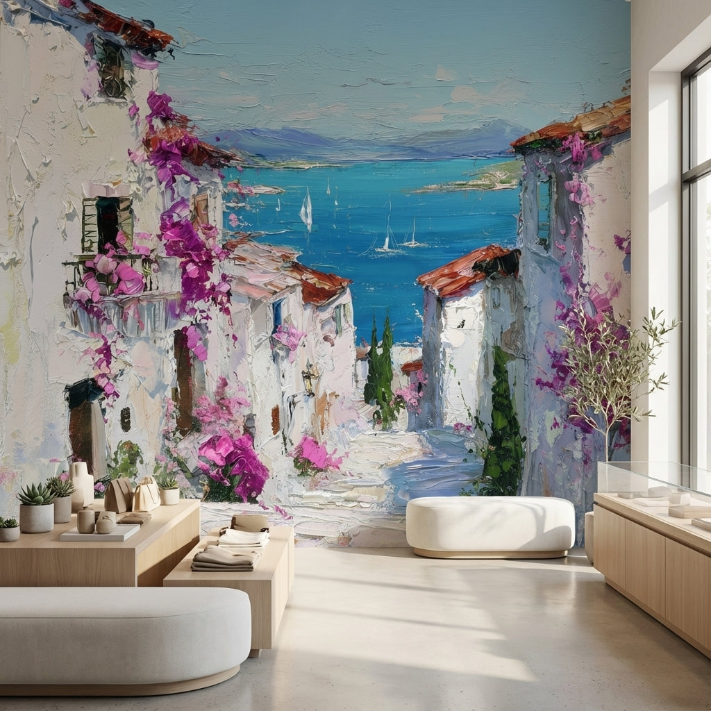 Walls Wallpaper Sailboats Removable Floral Wall Mural
