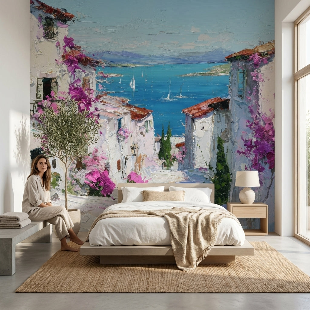 Walls Wallpaper Sailboats Removable Floral Wall Mural