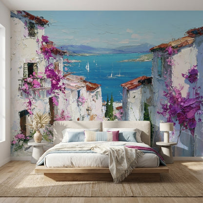 Walls Wallpaper Sailboats Removable Floral Wall Mural