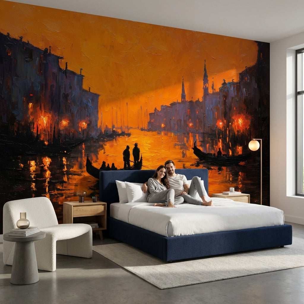 Gondolas Wallpaper Canal Removable European Wall Mural