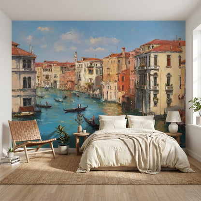 Venice Wallpaper Canal Gondolas Removable Wall Decor
