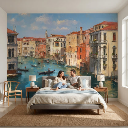 Venice Wallpaper Canal Gondolas Removable Wall Decor