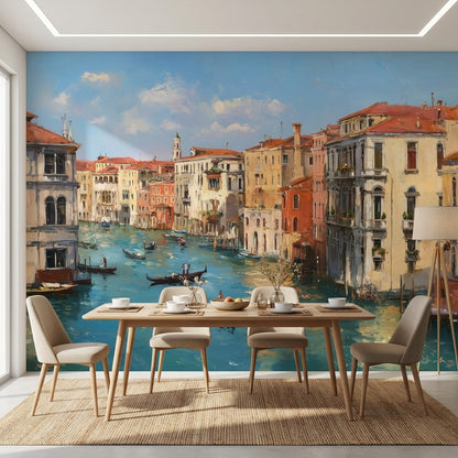 Venice Wallpaper Canal Gondolas Removable Wall Decor