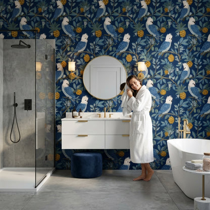 Tropical Wallpaper Cockatoos Removable Foliage Wall Mural