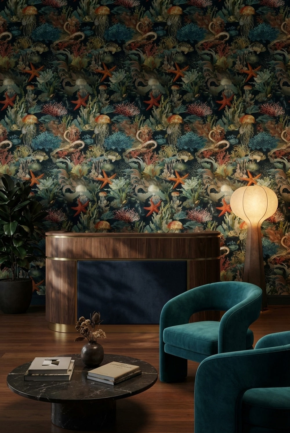 Jellyfish Wallpaper Marine Life Removable Ocean Wall Mural