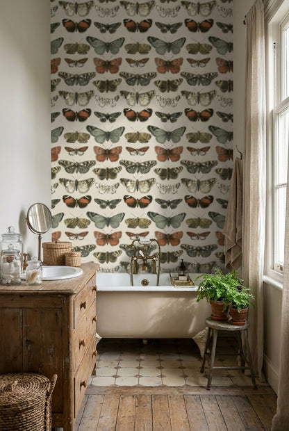 Butterflies Wallpaper Vintage Removable Nature Wall Mural