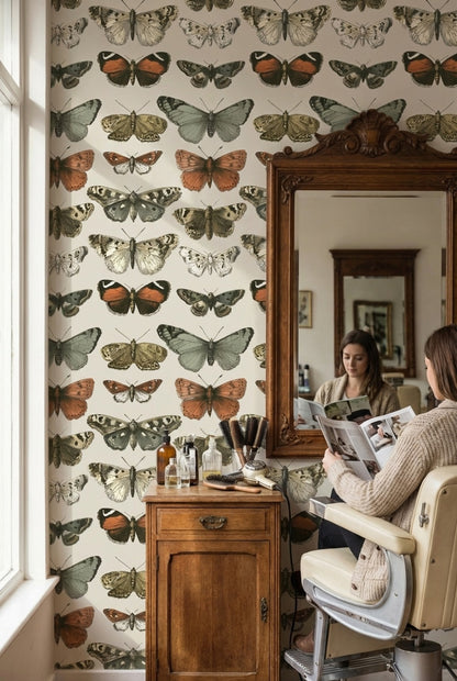Butterflies Wallpaper Vintage Removable Nature Wall Mural