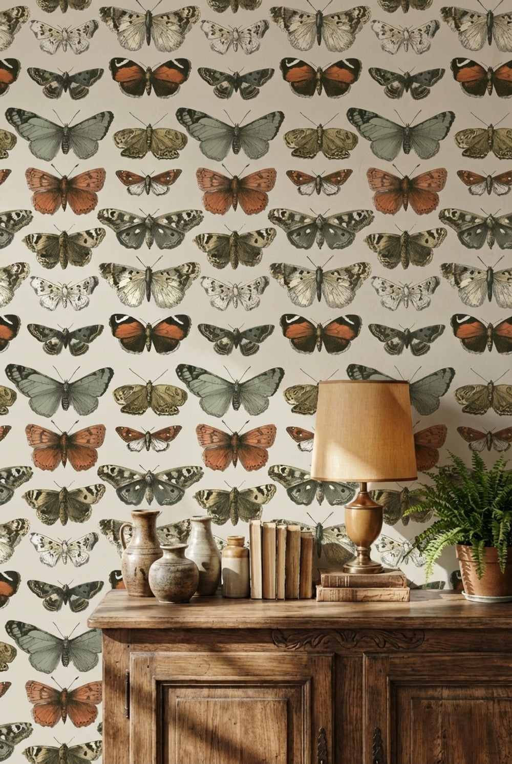 Butterflies Wallpaper Vintage Removable Nature Wall Mural