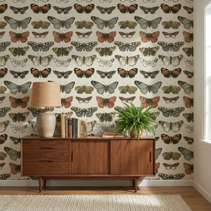 Butterflies Wallpaper Vintage Removable Nature Wall Mural