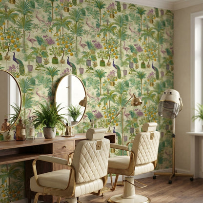 Vintage Wallpaper Shades Removable Green Wall Mural