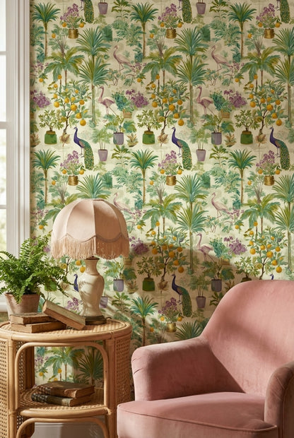 Vintage Wallpaper Shades Removable Green Wall Mural