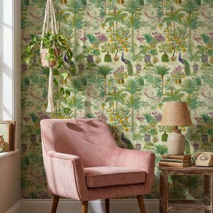 Vintage Wallpaper Shades Removable Green Wall Mural