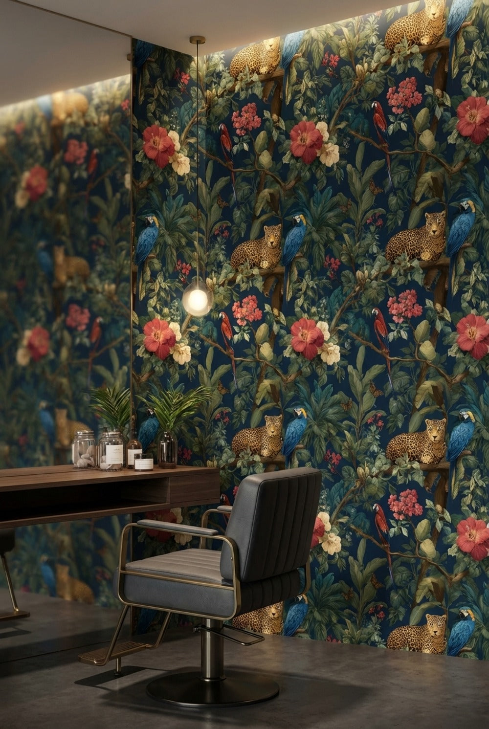 Tropical Wallpaper Flora Fauna Decorative Mural