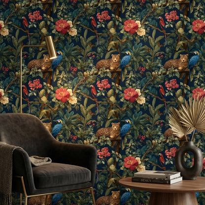 Tropical Wallpaper Flora Fauna Decorative Mural