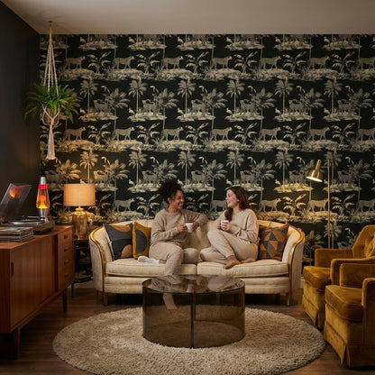 Tropical Birds Wallpaper Leopard Vintage Wall Mural