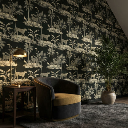 Tropical Birds Wallpaper Leopard Vintage Wall Mural