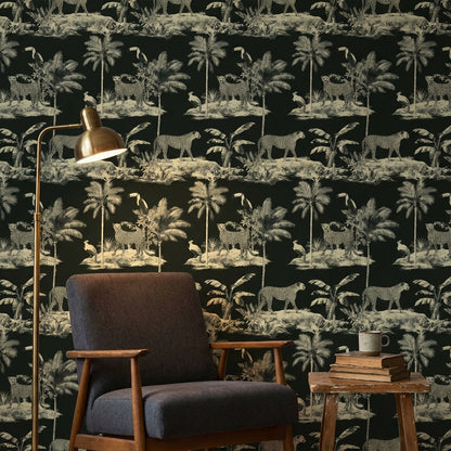 Tropical Birds Wallpaper Leopard Vintage Wall Mural