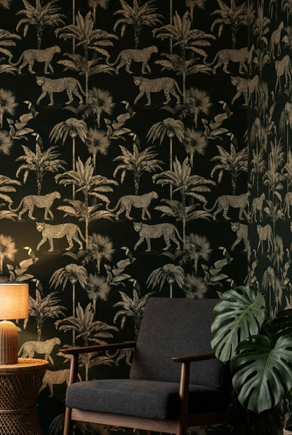 Tropical Jungle Wallpaper Leopard Removable Toucan Wall Mural