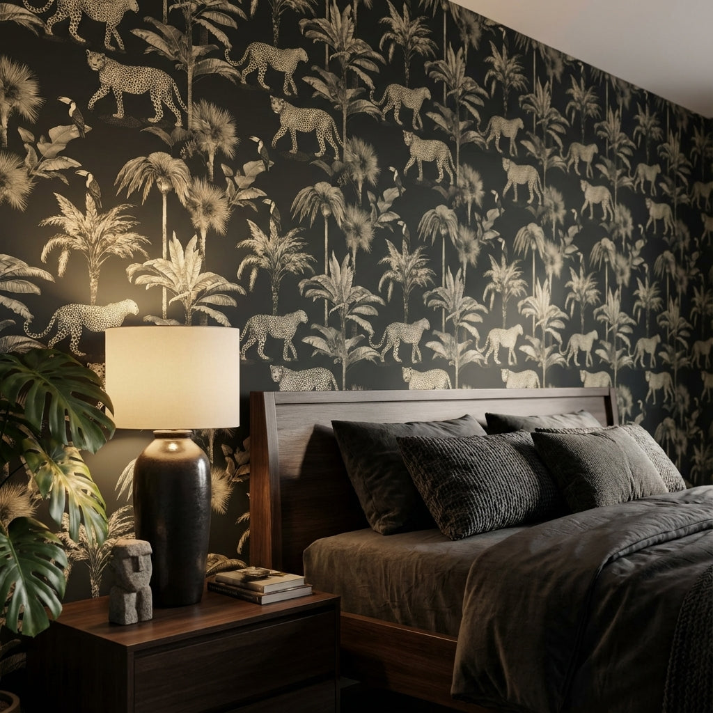 Tropical Jungle Wallpaper Leopard Removable Toucan Wall Mural