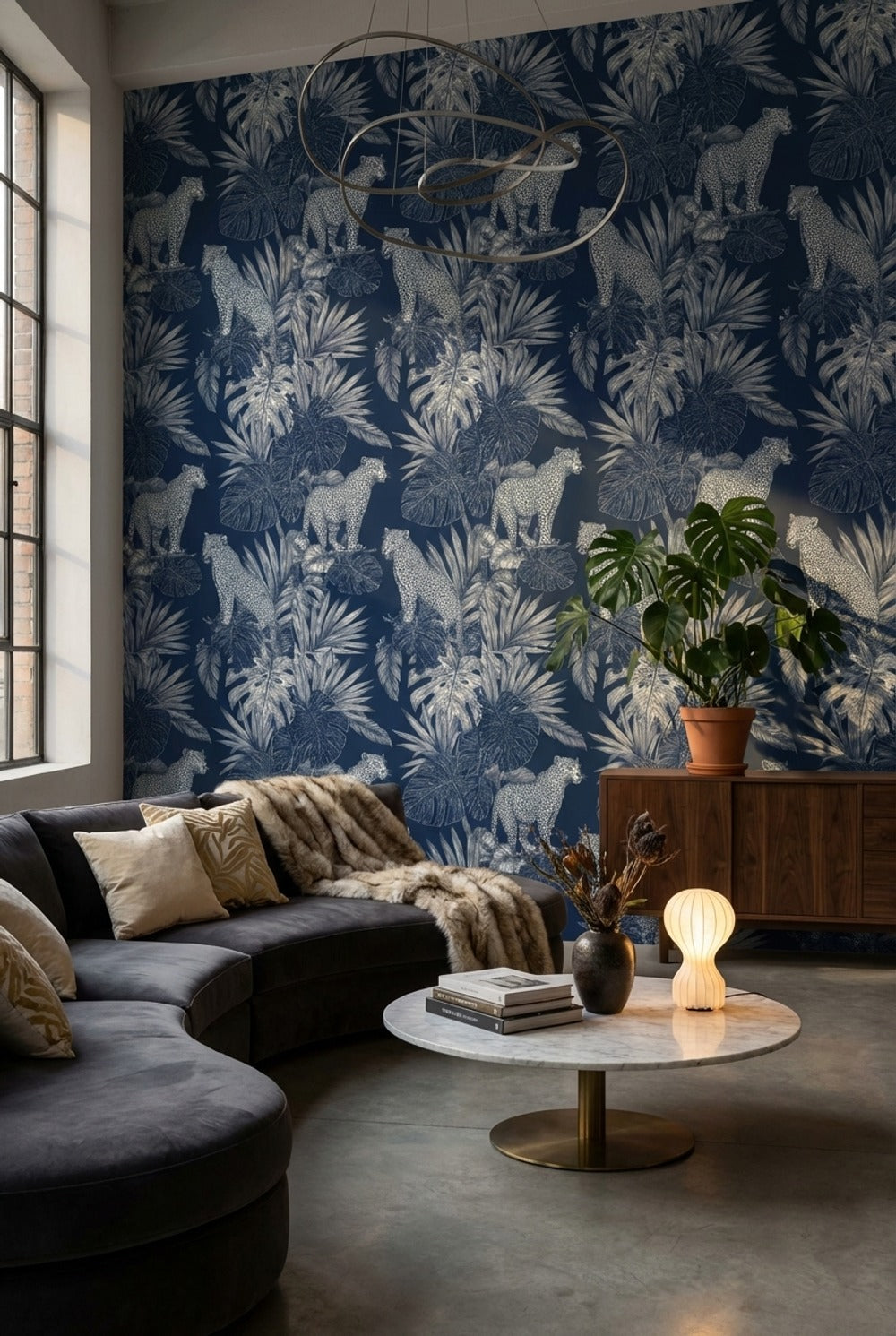 Leopards Wallpaper Tropical Jungle Decorative Mural