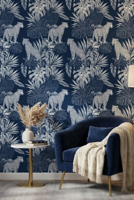 Leopards Wallpaper Tropical Jungle Decorative Mural