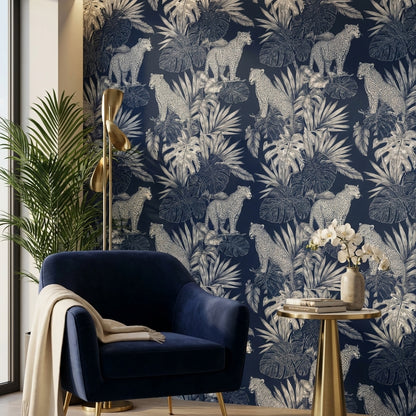 Leopards Wallpaper Tropical Jungle Decorative Mural