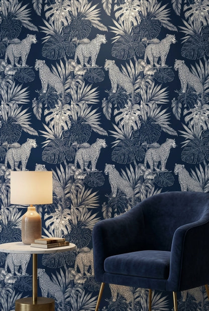 Leopards Wallpaper Tropical Jungle Decorative Mural