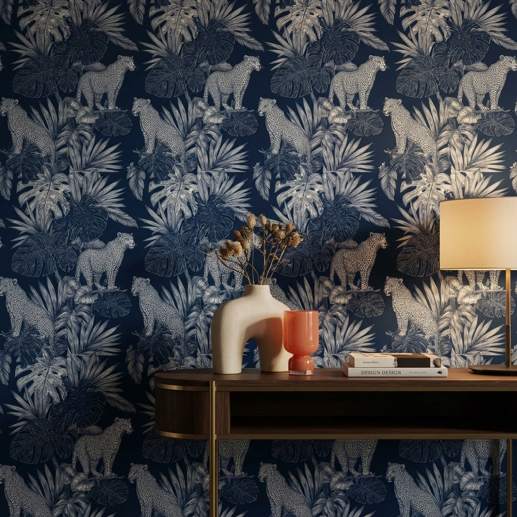 Leopards Wallpaper Tropical Jungle Decorative Mural