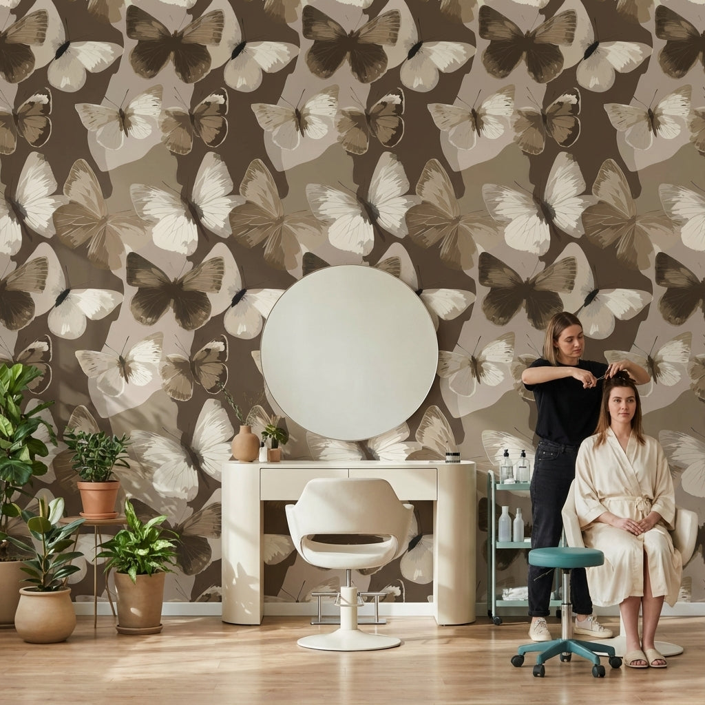 Abstract Wallpaper Brown Modern Decorative Mural