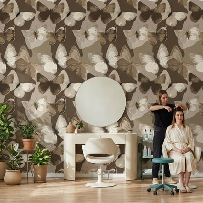 Abstract Wallpaper Brown Modern Decorative Mural