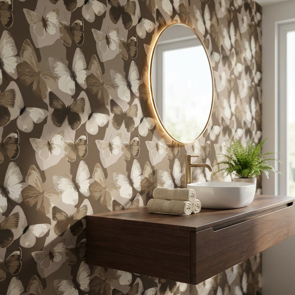 Abstract Wallpaper Brown Modern Decorative Mural